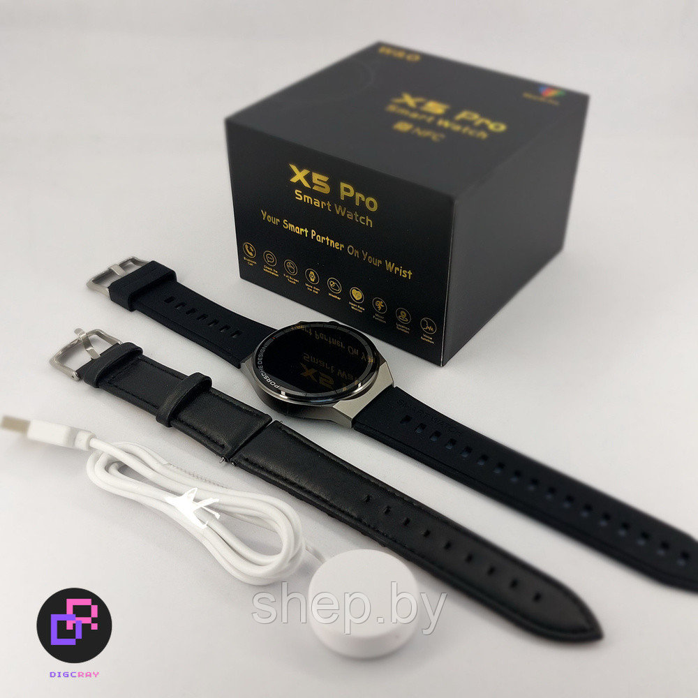 Умные часы Smart Watch W&O X5 Pro , Смарт часы для мужчин 2024, iOS, Android, Bluetooth звонки, 2 Ремешка - фото 10 - id-p219429557