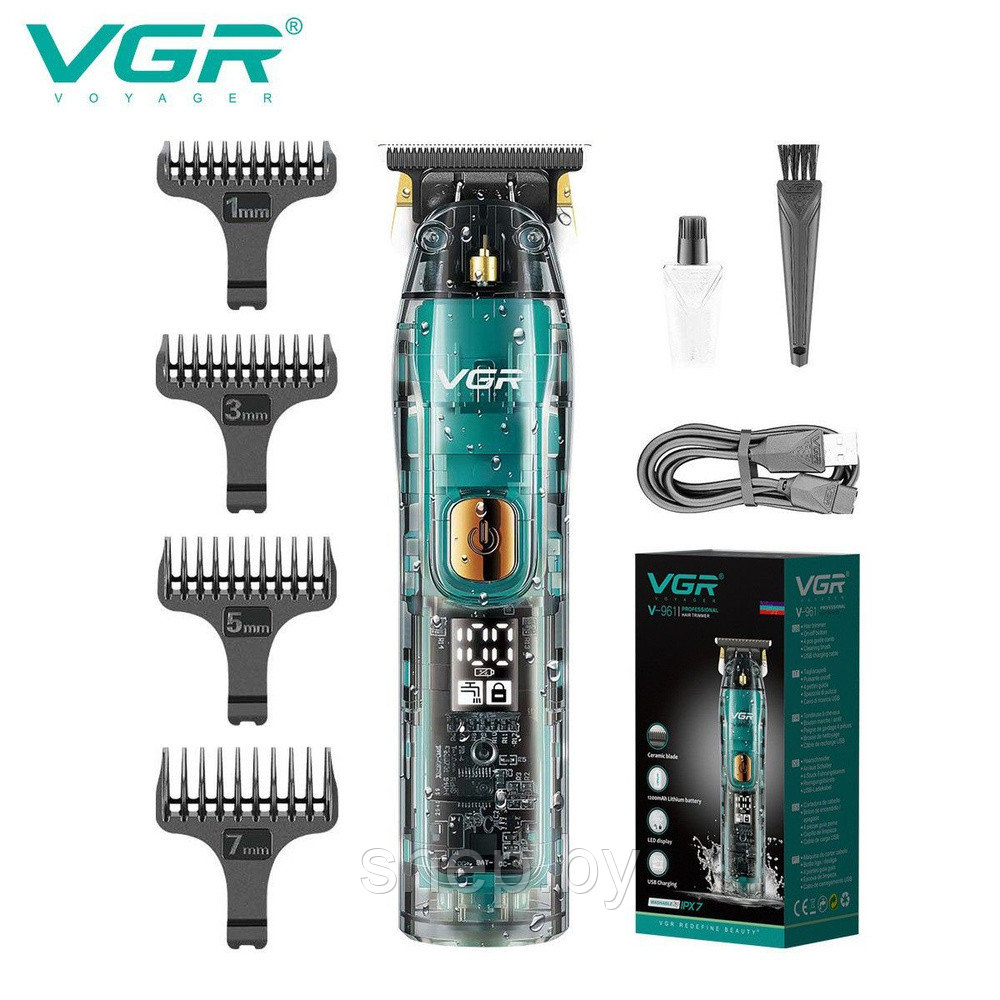 Триммер для бороды и усов, машинка для стрижки волос профессиональная, VGR V-961 - фото 1 - id-p219429563