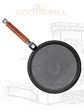 Сковорода чугунная блинная 24 см со съемной ручкой GOODGRILL, фото 5