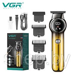 Триммер для бороды и усов, машинка для стрижки волос профессиональная, VGR V-989