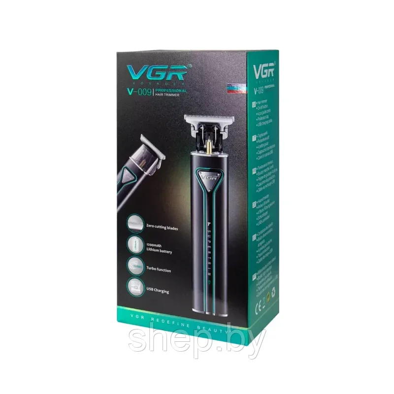 Триммер для бороды и усов, машинка для стрижки волос профессиональная, VGR V-009 - фото 8 - id-p219429579
