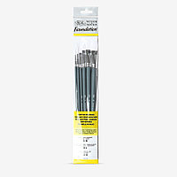 Набор кистей щетина Winsor & Newton Foundation Acrylic Brush - 6 кистей