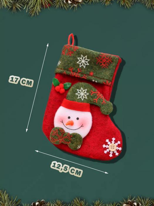 Новогодний носок для подарков на камин Декоративный сапожок деда мороза рождественский подарочный набор - фото 5 - id-p219441255