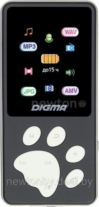 MP3 плеер Digma S4 8GB (черный/серый) - фото 1 - id-p219446799