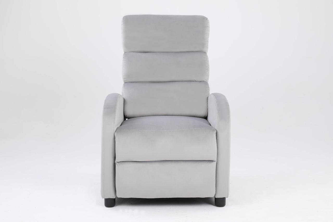 Кресло массажное Calviano 2164 серый велюр - фото 6 - id-p219449899