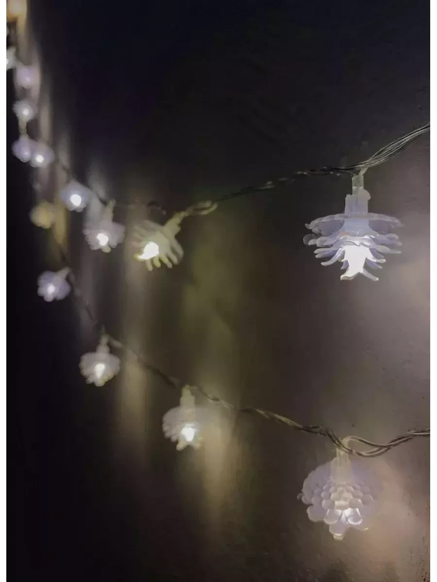 Гирлянда интерьерная новогодняя Шишки (3.5метра) - фото 2 - id-p219442274
