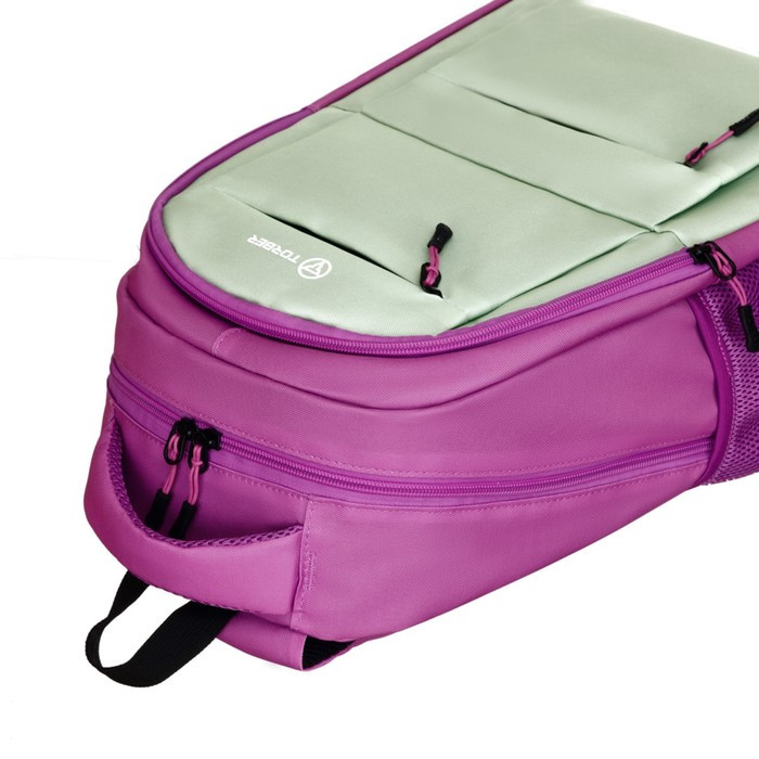 Рюкзак молодежный 45 х 30 х 18 см, эргономичная спинка, + мешок, TORBER CLASS X, розовый/салатовый - фото 8 - id-p219450614