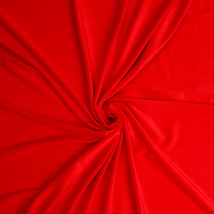 Лоскут Велюр на трикотажной основе,красный 100*180см,80%хл,20%п/э - фото 1 - id-p219455424