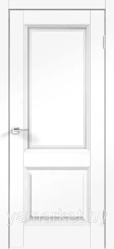 Дверное полотно SoftTouch SoftTouch ALTO 6 900х2000 цвет Ясень белый структурный стекло Мателюкс, контур №1 - фото 1 - id-p219458070