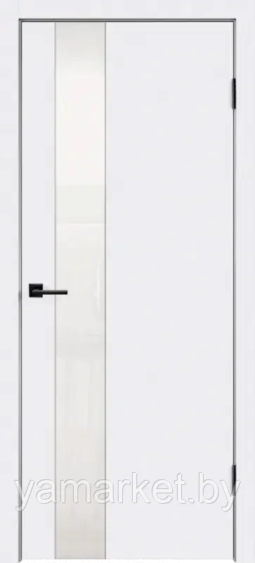 Дверное полотно Эмаль SCANDI 1 Z2 800х2000 цвет Белый стекло Лакобель белое - фото 1 - id-p219459058