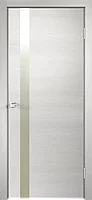 Дверное полотно Экошпон TECHNO Z1 700х2000 цвет Дуб белый поперечный зеркало Матированное