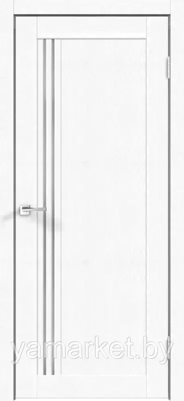 Дверное полотно Экошпон XLINE 8 800х2000 цвет Зеффиро Эмалит текстурный стекло Мателюкс