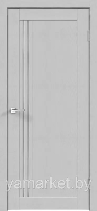 Дверное полотно Экошпон XLINE 8 800х2000 цвет Грей Эмалит текстурный стекло Мателюкс