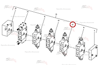 Четырехходовой трехпозиционный клапан 0-16 л/мин B92.50442 для свеклоуборочного комбайна Grimme Rexor 620/630