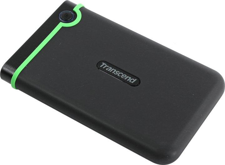 Transcend Portable HDD 2Tb StoreJet TS2TSJ25M3S {USB 3.0, 2.5", black-green} - фото 1 - id-p212702512