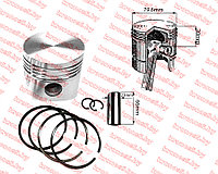 Поршневой комплект 80 мм (плоский) R180 180N