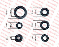 Сальники к-т 6 шт (30x42x4,5; 11,6x24x10; 17x29x5; 18,9x30x5; 13,7x24x5; 12x21x4) R180/180N