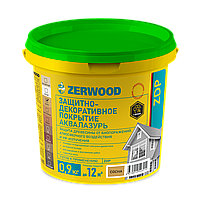 Аквалазурь с воском для древесины ZERWOOD ZDP от биопоражений, атмосферного воздействия и УФ-излучения 0.9, Орех