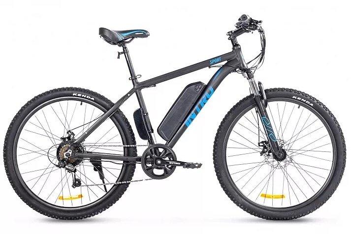 Электровелосипед Велогибрид Intro Sport черно-синий-2683 - фото 1 - id-p219465025