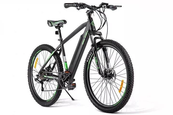 Электровелосипед Велогибрид Eltreco XT 600 Pro серо-зеленый-2664 - фото 2 - id-p219465030