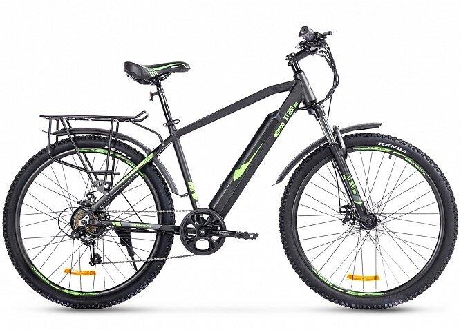 Электровелосипед Велогибрид Eltreco XT 800 Pro черно-зеленый-2669 - фото 1 - id-p219465033