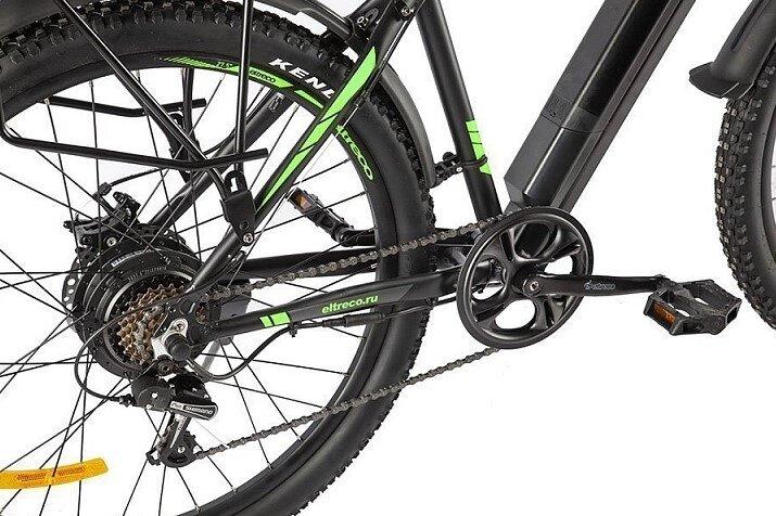 Электровелосипед Велогибрид Eltreco XT 800 Pro черно-зеленый-2669 - фото 4 - id-p219465033