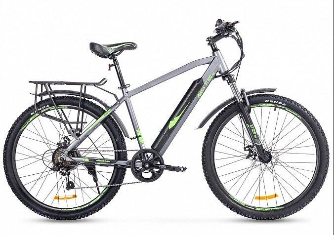 Электровелосипед Велогибрид Eltreco XT 800 Pro серо-зеленый-2670 - фото 1 - id-p219465034