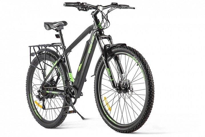Электровелосипед Велогибрид Eltreco XT 800 Pro серо-зеленый-2670 - фото 3 - id-p219465034