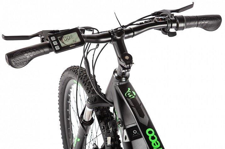 Электровелосипед Велогибрид Eltreco XT 800 Pro серо-зеленый-2670 - фото 7 - id-p219465034