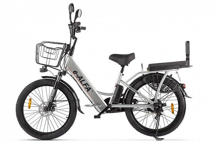 Электровелосипед Велогибрид Green City e-Alfa Fat серебристый-2161 - фото 1 - id-p219465037