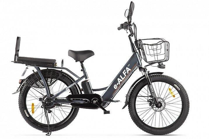 Электровелосипед Велогибрид Green City e-Alfa Fat темно-серый-2163 - фото 1 - id-p219465038