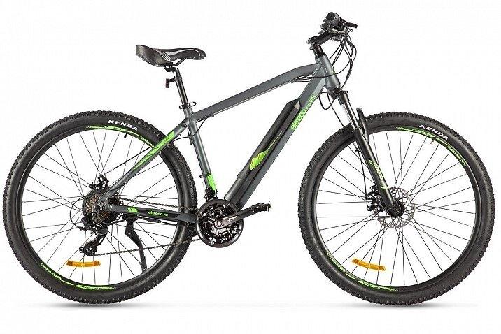 Электровелосипед Велогибрид Eltreco Ultra Max серо-зеленый-2507 - фото 1 - id-p219465039