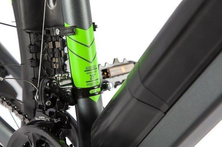 Электровелосипед Велогибрид Eltreco Ultra Max серо-зеленый-2507 - фото 6 - id-p219465039