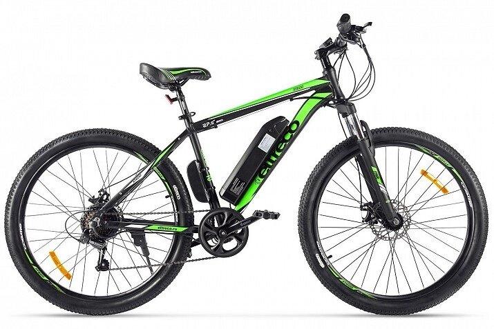 Электровелосипед Велогибрид Eltreco XT 600 черно-зеленый - фото 1 - id-p219465044