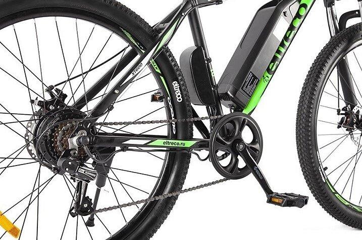 Электровелосипед Велогибрид Eltreco XT 600 черно-зеленый - фото 4 - id-p219465044