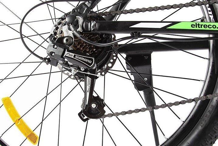 Электровелосипед Велогибрид Eltreco XT 600 черно-зеленый - фото 5 - id-p219465044
