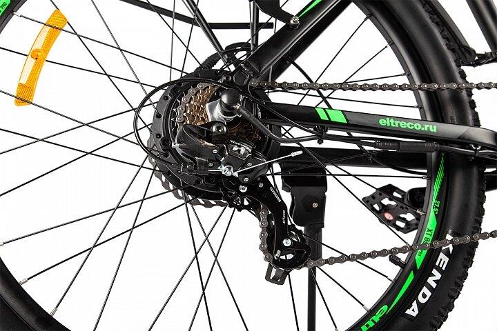 Электровелосипед Велогибрид Eltreco XT 850 Pro черно-зеленый-2673 - фото 6 - id-p219465048