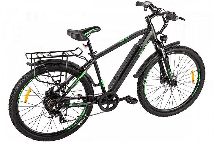 Электровелосипед Велогибрид Eltreco XT 850 Pro серо-зеленый-2674 - фото 3 - id-p219465049