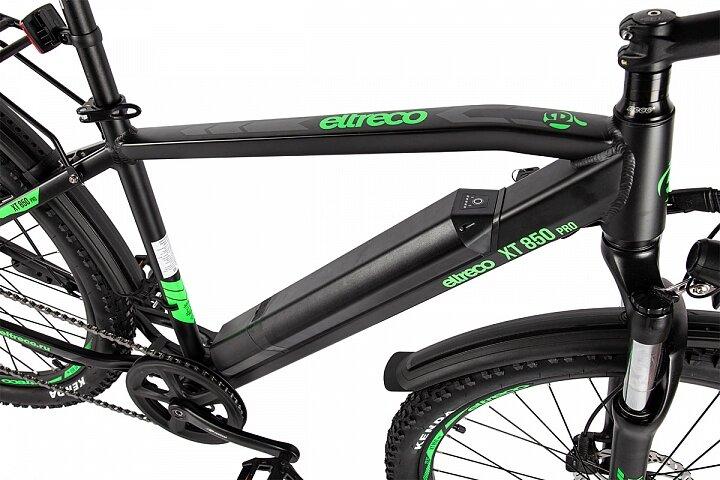 Электровелосипед Велогибрид Eltreco XT 850 Pro серо-зеленый-2674 - фото 5 - id-p219465049