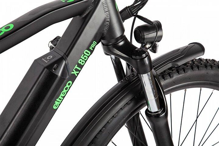 Электровелосипед Велогибрид Eltreco XT 850 Pro серо-зеленый-2674 - фото 8 - id-p219465049