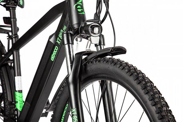 Электровелосипед Велогибрид Eltreco XT 850 Pro серо-зеленый-2674 - фото 9 - id-p219465049