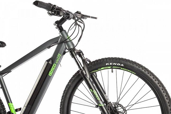 Электровелосипед Велогибрид Eltreco Ultra Lite серо-зеленый-2505 - фото 7 - id-p219465051