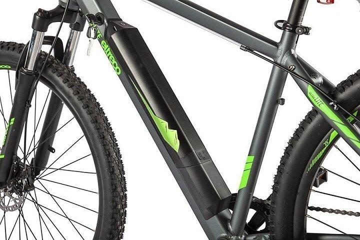 Электровелосипед Велогибрид Eltreco Ultra Lite серо-зеленый-2505 - фото 8 - id-p219465051