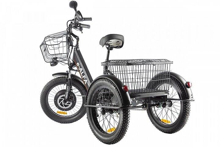 Электровелосипед Трицикл Green City e-Alfa Trike темно-серый-2585 - фото 2 - id-p219465052