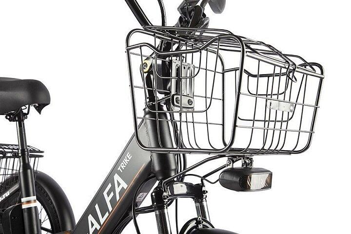 Электровелосипед Трицикл Green City e-Alfa Trike темно-серый-2585 - фото 4 - id-p219465052