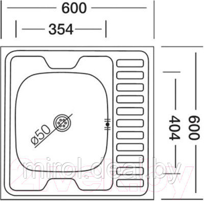 Мойка кухонная Kromevye N 209 - фото 2 - id-p219467037