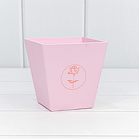 Коробка для цветов квадратная "Мини" 10,6*10,7*7,2 Розовый