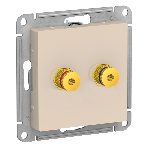 Аудиорозетка двухместная, цвет Бежевый (Schneider Electric ATLAS DESIGN) - фото 1 - id-p219467781