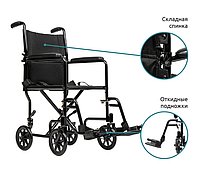 Кресло-коляска инвалидная управляемая сопровождающим лицом Ortonica Escort 100