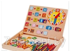 Детский набор для счета Цифры MB-015 шнуровка, арифметические счеты, магнитные цифры, деревянные игрушки - фото 1 - id-p218602509